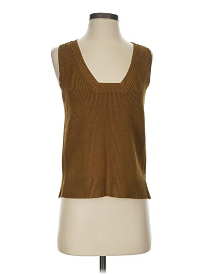 Pre-owned St John Sweater Vest In Brown