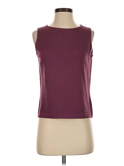 Pre-owned St John Sweater Vest In Burgundy