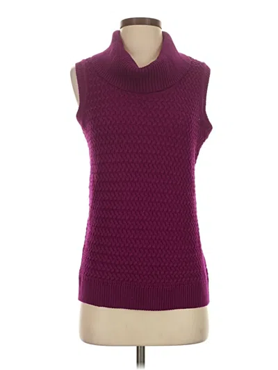 Pre-owned St John Sweater Vest In Burgundy