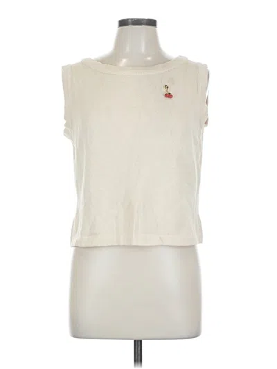 Pre-owned St John Sweater Vest In Ivory