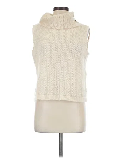 Pre-owned St John Sweater Vest In Ivory