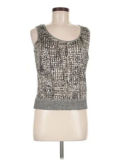 Pre-owned St John Sweater Vest In Silver
