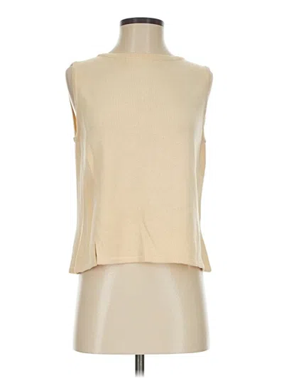 Pre-owned St John Sweater Vest In Tan
