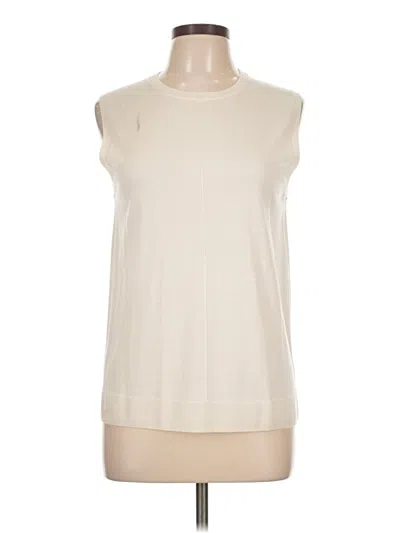 Pre-owned St John Sweater Vest In White