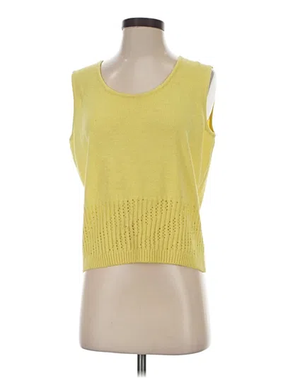 Pre-owned St John Sweater Vest In Yellow