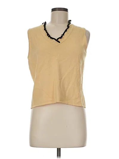 Pre-owned St John Sweater Vest In Yellow