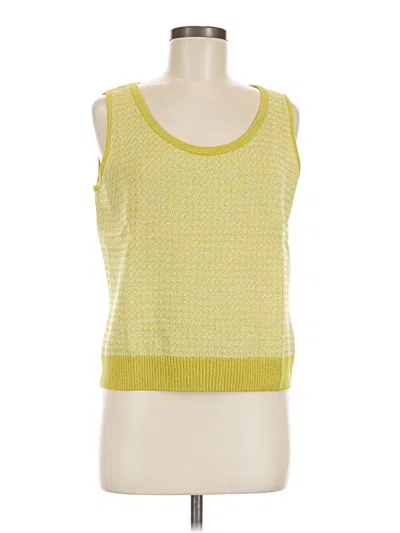 Pre-owned St John Sweater Vest In Yellow