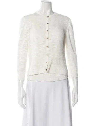 Pre-owned St John Sweater In White