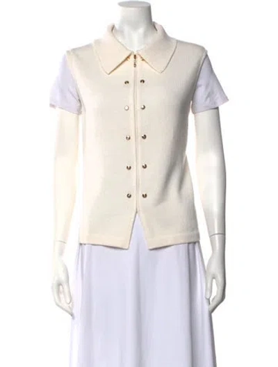 Pre-owned St John Sweater In White