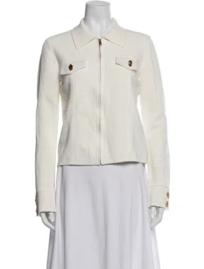 Pre-owned St John Sweater In White