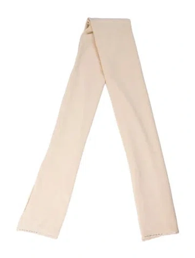 Pre-owned St John Syra Scarf Dickey Wool Scarf In Neutral