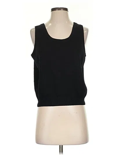 Pre-owned St John Tank Top Black Strapless Neckline Tops