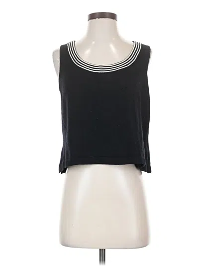 Pre-owned St John Tank Top Black Strapless Neckline Tops