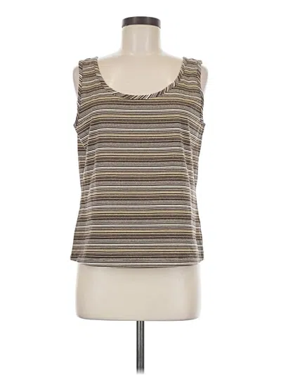 Pre-owned St John Tank Top Brown Cowl Neck Tops