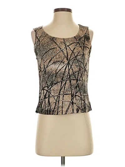 Pre-owned St John Tank Top Brown Strapless Neckline Tops