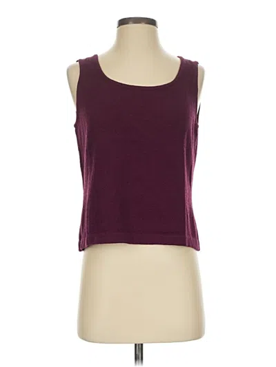 Pre-owned St John Tank Top Burgundy Strapless Neckline Tops