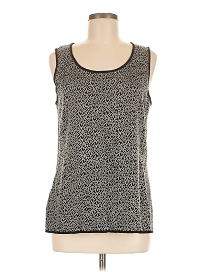 Pre-owned St John Tank Top Gray Square Neckline Tops