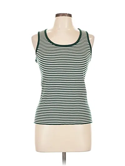 Pre-owned St John Tank Top Green Halter Neckline Tops