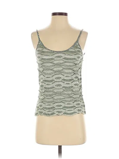 St John Tank Top Green Strapless Neckline Tops In Gray
