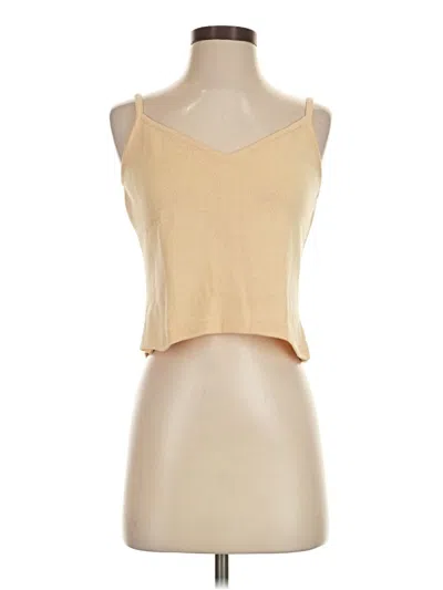 Pre-owned St John Tank Top Tan Strapless Neckline Tops