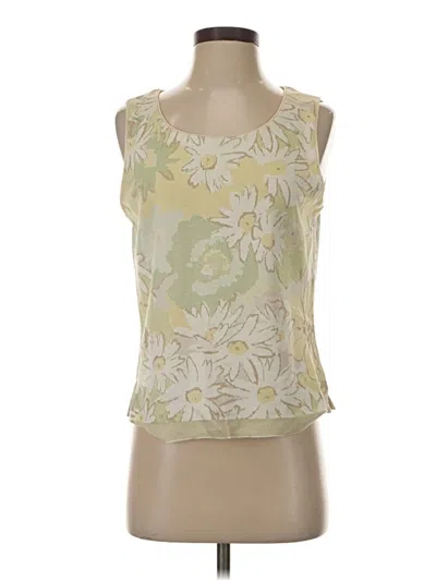 Pre-owned St John Tank Top Yellow Halter Neckline Tops