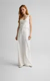 St John Tanya Pant In Drapey Twill In White