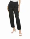 St John Tech Jersey Cropped Ecru Grid Print Pants In Blue In Blue