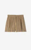 St John Technical Plaid Short In Tnmu
