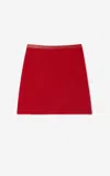 St John Terry Tweed And Leather Skirt In Crmo
