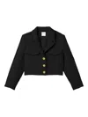 St John Textured Button Jacket In Black