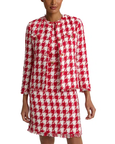 ST JOHN TEXTURED GINGHAM JACKET