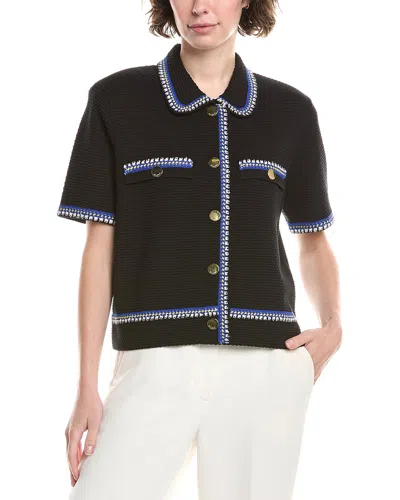St John St. John Textured Jacket In Black