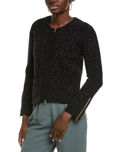 St John St. John Textured Jacket In Black