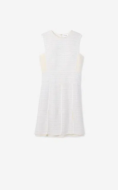 St John Textured Open Weave Dress In Multi