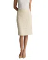 St John Textured Plaid Skirt In Neutral