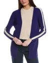 St John St. John Textured Rib Knit Cardigan In Blue