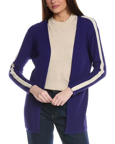 St John St. John Textured Rib Knit Cardigan In Black