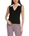 St John St. John Textured Rib Shell In Black