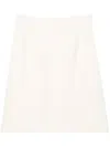 St John Textured Tweed Short Skirt In Weiss