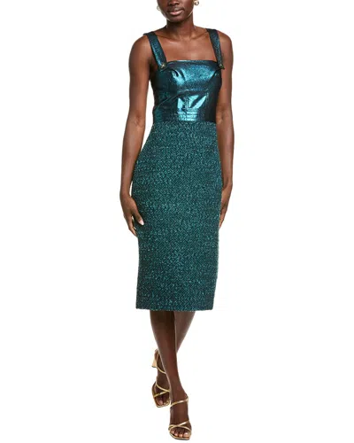 St John St. John Mixed Media Strappy Body-con Cocktail Dress In Multi