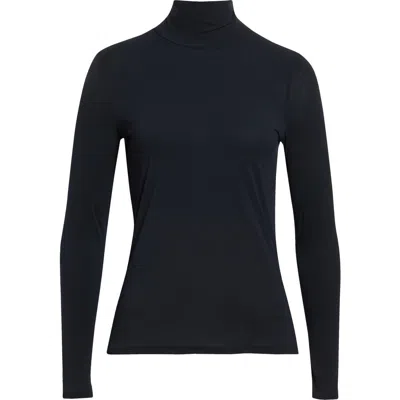 St John St. John The Nuda Jersey Turtleneck Top In Black