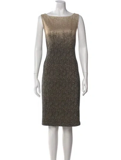 Pre-owned St John Tie-dye Print Knee-length Dress In Multi