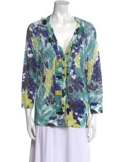 Pre-owned St John Tie-dye Print Sweater In Multi