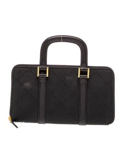 Pre-owned St John Top Handle Bag In Black