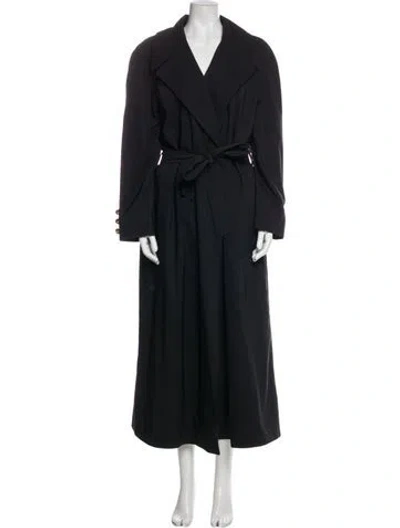 Pre-owned St John Trench Coat In Black