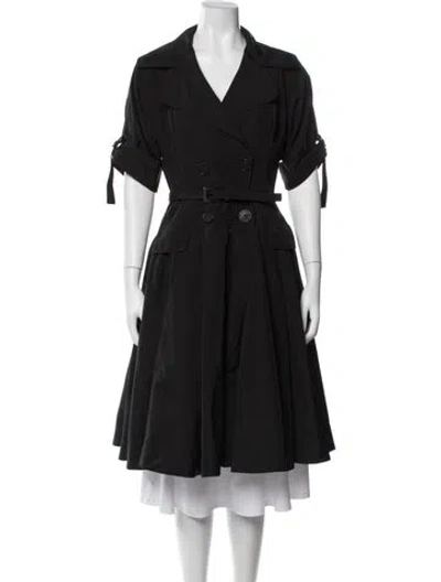 Pre-owned St John Trench Coat In Black