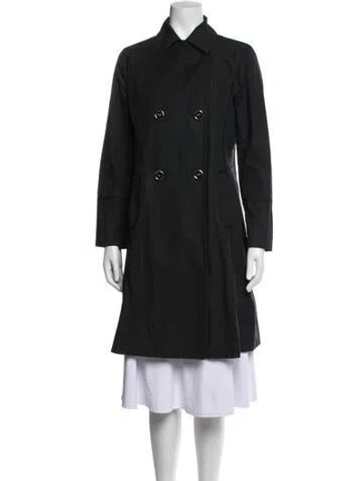 Pre-owned St John Trench Coat In Black
