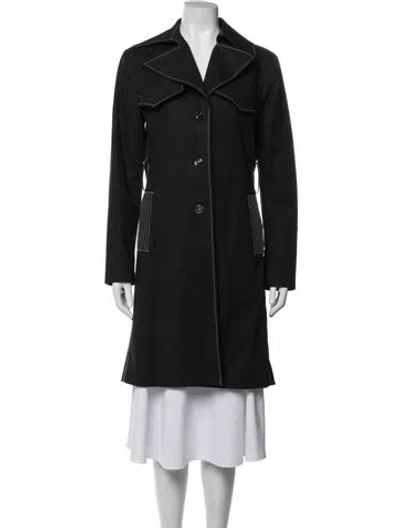 Pre-owned St John Trench Coat In Black