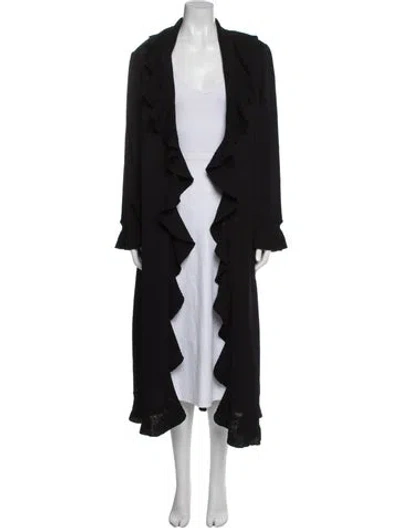 Pre-owned St John Trench Coat In Blue