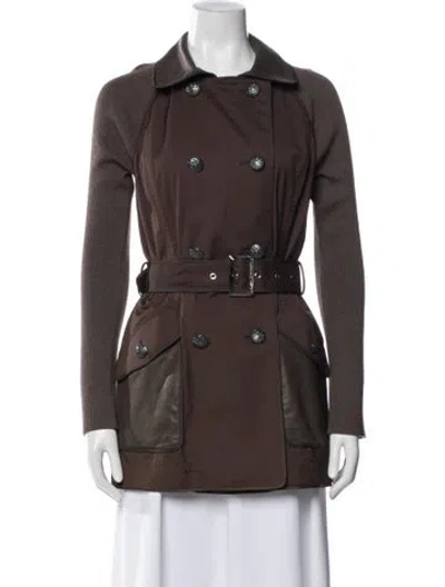 Pre-owned St John Trench Coat In Brown